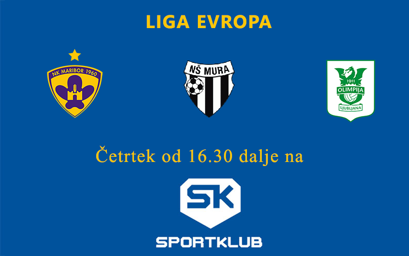 Prenosti tekem v kvalifikacijah za Ligo Europa: Olimpija - Vikingur, Nome Kalju - Mura in Maribor - Colerain