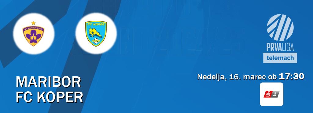 Prenos tekme med Maribor in FC Koper v živo na <b>Sport TV 1</b> (nedelja, 16. marec ob  17:30 uri).